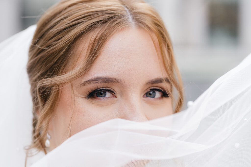 Beautiful bride captured in natural light at Embassy Suites Downtown Pittsburgh.