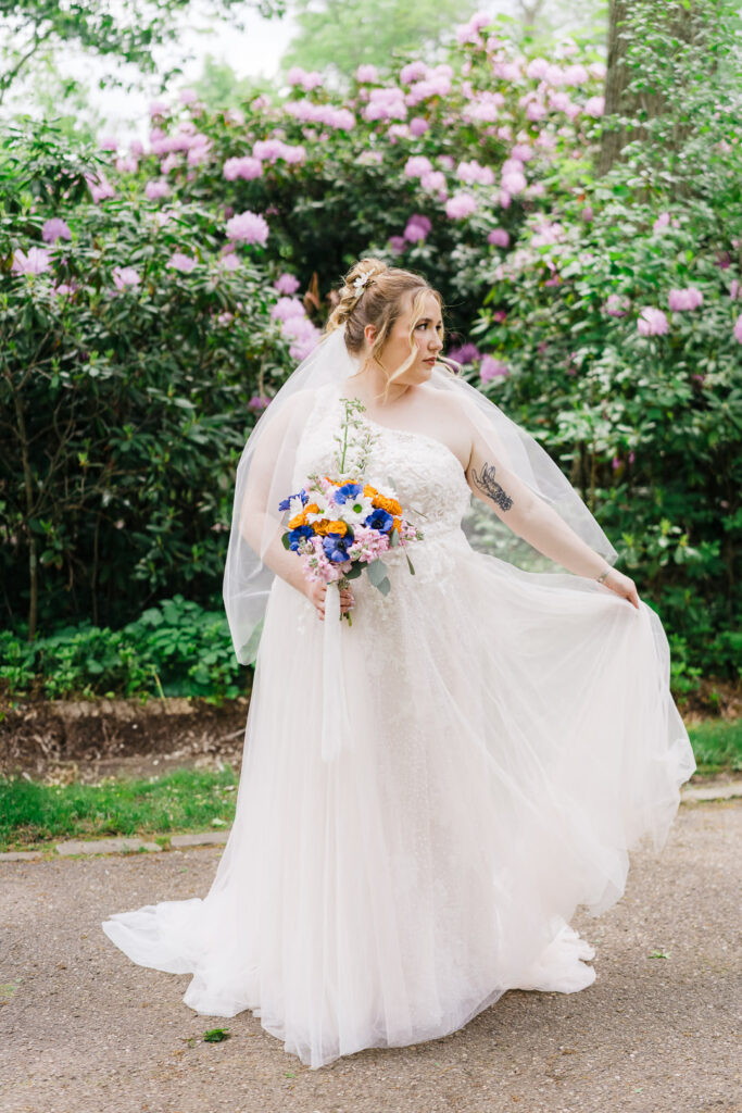 Rachel bridal portrait Succop Nature Park Butler County wedding