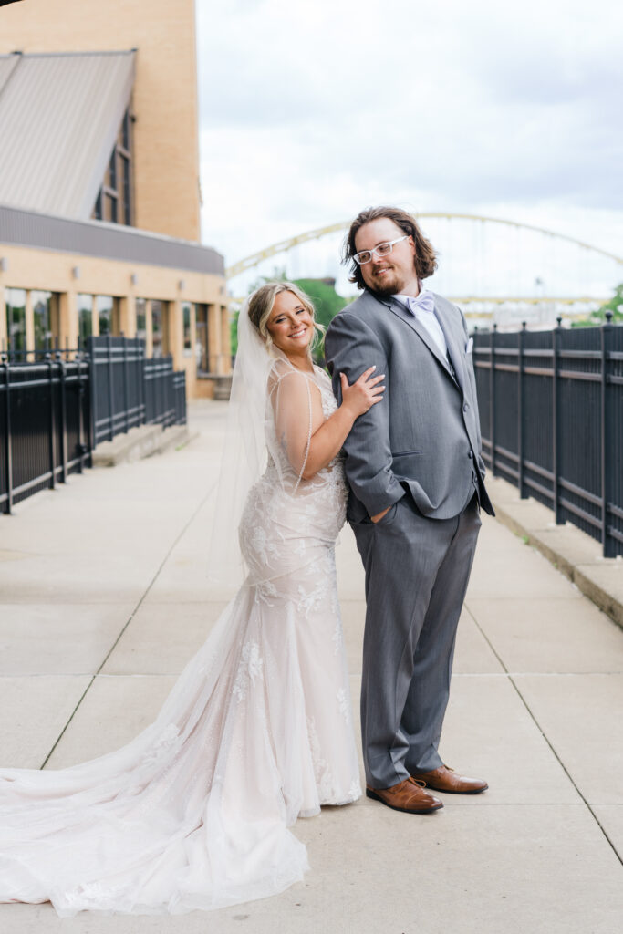Urban Pittsburgh wedding portraits at Sheraton Station Square