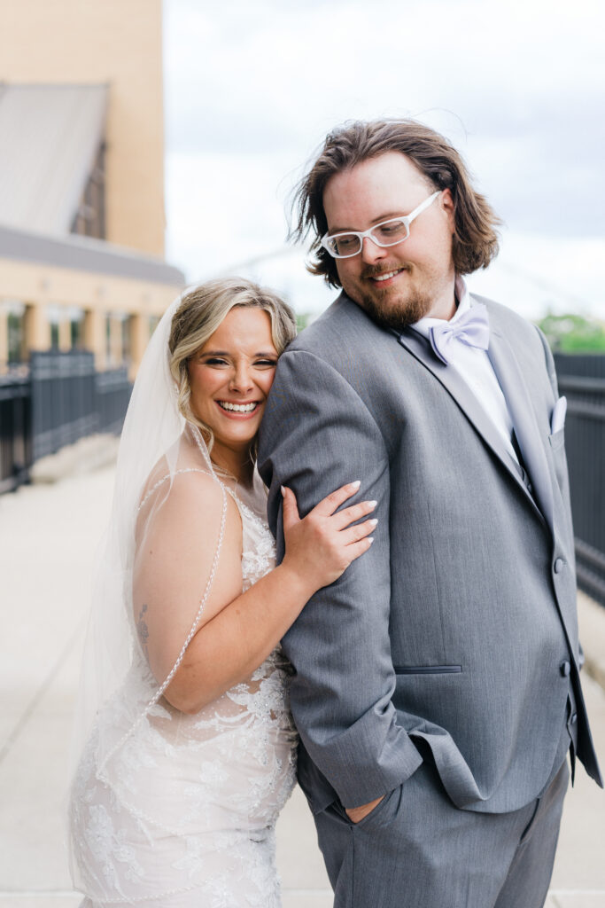 Intimate couple moments during Sheraton Station Square wedding